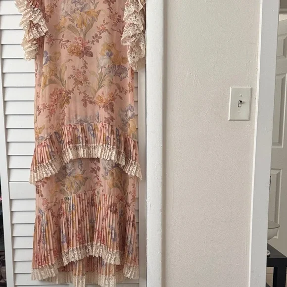 Zimmermann Floral Midi Dress with Lace Details - Picture 2 of 15